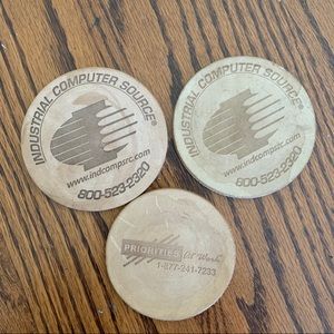 Free item: three leather coasters